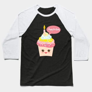 Happy Birthday Cupcake Baseball T-Shirt